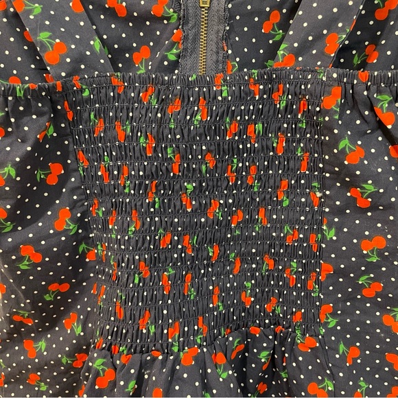 Iris | Cherry Ruched Ruffled Top - Picture 6 of 8